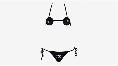 chanel bikini kim k|chanel bikini logo.